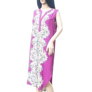 Women's New Sleeveless Dress High Low Floral Midi M